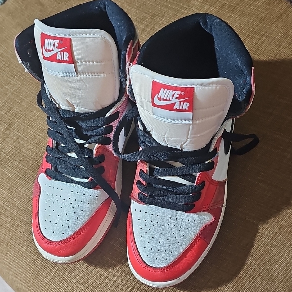 Nike Kids Red and White Sneakers